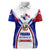 Panama Independence Day Women Polo Shirt with National Coat of Arms and Red Blue Star Design - Wonder Print Shop