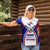 Panama Independence Day Women Polo Shirt with National Coat of Arms and Red Blue Star Design - Wonder Print Shop