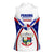 Panama Independence Day Women Sleeveless Polo Shirt with National Coat of Arms and Red Blue Star Design - Wonder Print Shop