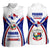 Panama Independence Day Women Sleeveless Polo Shirt with National Coat of Arms and Red Blue Star Design - Wonder Print Shop