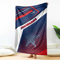 Panama Diagonal Stripe Design Blanket with Bold Red Blue Star and Flag Accents - Wonder Print Shop