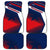 Panama Diagonal Stripe Design Car Mats with Bold Red Blue Star and Flag Accents - Wonder Print Shop