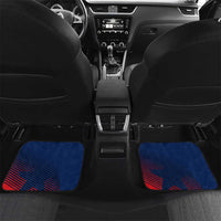 Panama Diagonal Stripe Design Car Mats with Bold Red Blue Star and Flag Accents - Wonder Print Shop