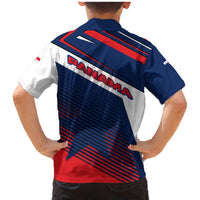 Panama Diagonal Stripe Design Family Matching Mermaid Dress and Hawaiian Shirt with Bold Red Blue Star and Flag Accents - Wonder Print Shop