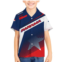 Panama Diagonal Stripe Design Family Matching Mermaid Dress and Hawaiian Shirt with Bold Red Blue Star and Flag Accents - Wonder Print Shop