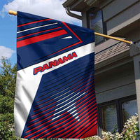 Panama Diagonal Stripe Design Garden Flag with Bold Red Blue Star and Flag Accents - Wonder Print Shop