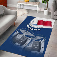 Panama National Flag Area Rug with Canal Symbolism and Puente del Mundo Motto Design - Wonder Print Shop
