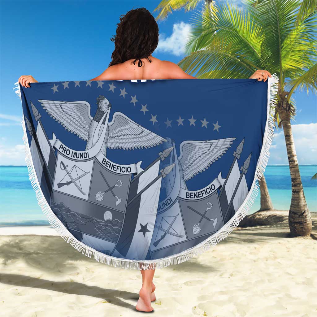 Panama National Flag Beach Blanket with Canal Symbolism and Puente del Mundo Motto Design - Wonder Print Shop