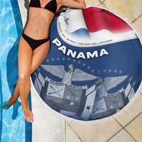 Panama National Flag Beach Blanket with Canal Symbolism and Puente del Mundo Motto Design - Wonder Print Shop