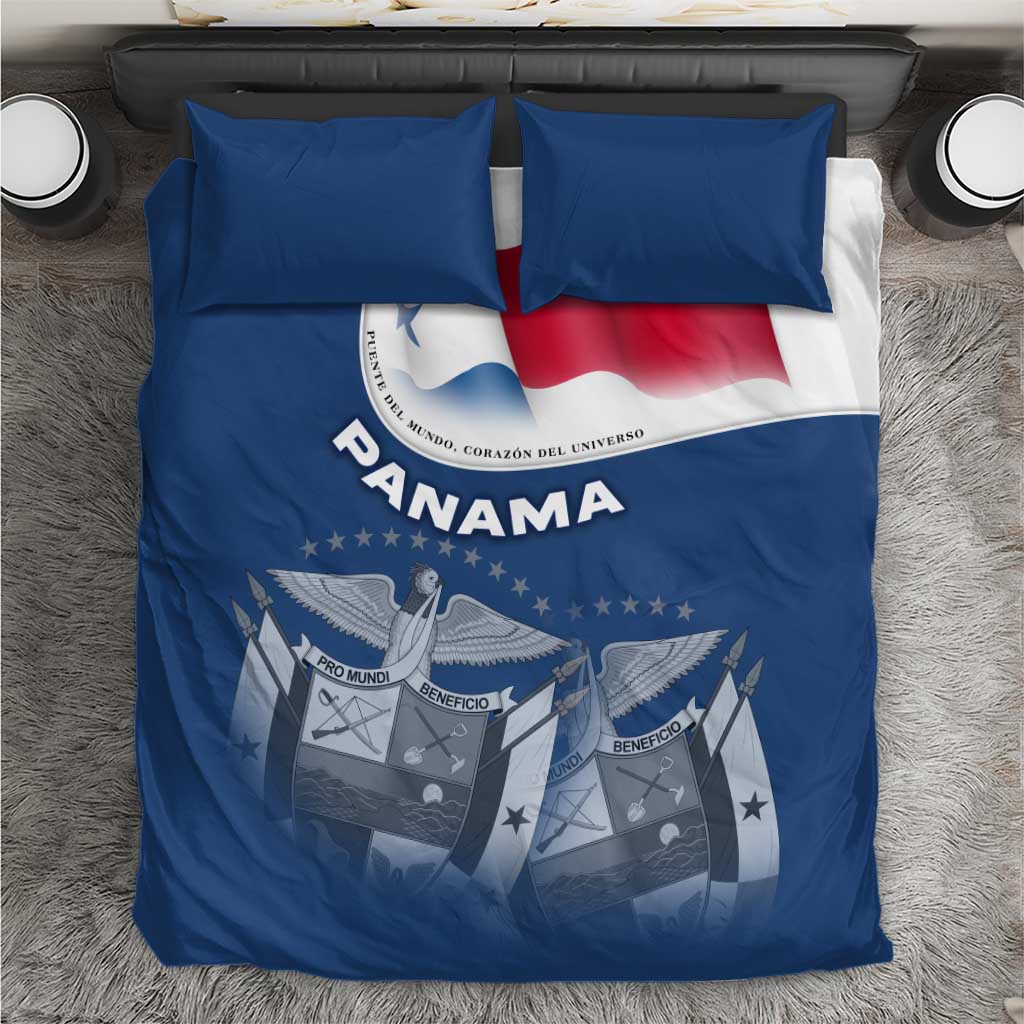 Panama National Flag Bedding Set with Canal Symbolism and Puente del Mundo Motto Design - Wonder Print Shop