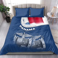 Panama National Flag Bedding Set with Canal Symbolism and Puente del Mundo Motto Design - Wonder Print Shop