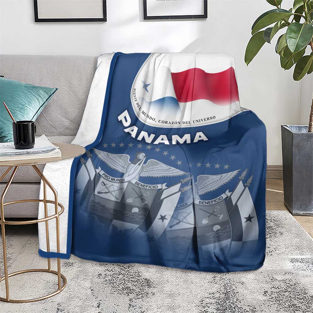Panama National Flag Blanket with Canal Symbolism and Puente del Mundo Motto Design - Wonder Print Shop