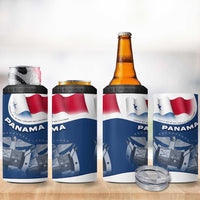 Panama National Flag 4 in 1 Can Cooler Tumbler with Canal Symbolism and Puente del Mundo Motto Design - Wonder Print Shop
