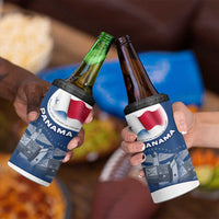 Panama National Flag 4 in 1 Can Cooler Tumbler with Canal Symbolism and Puente del Mundo Motto Design - Wonder Print Shop