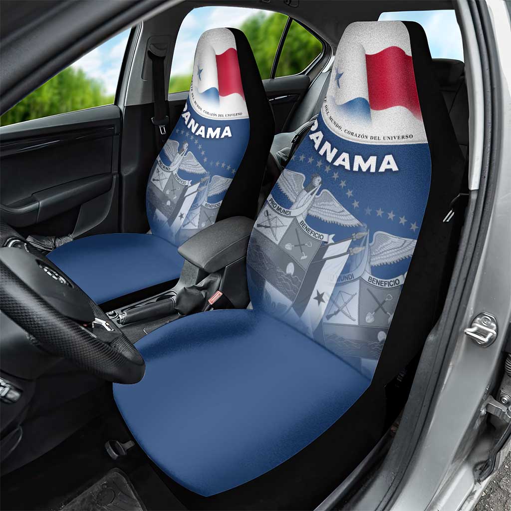 Panama National Flag Car Seat Cover with Canal Symbolism and Puente del Mundo Motto Design - Wonder Print Shop