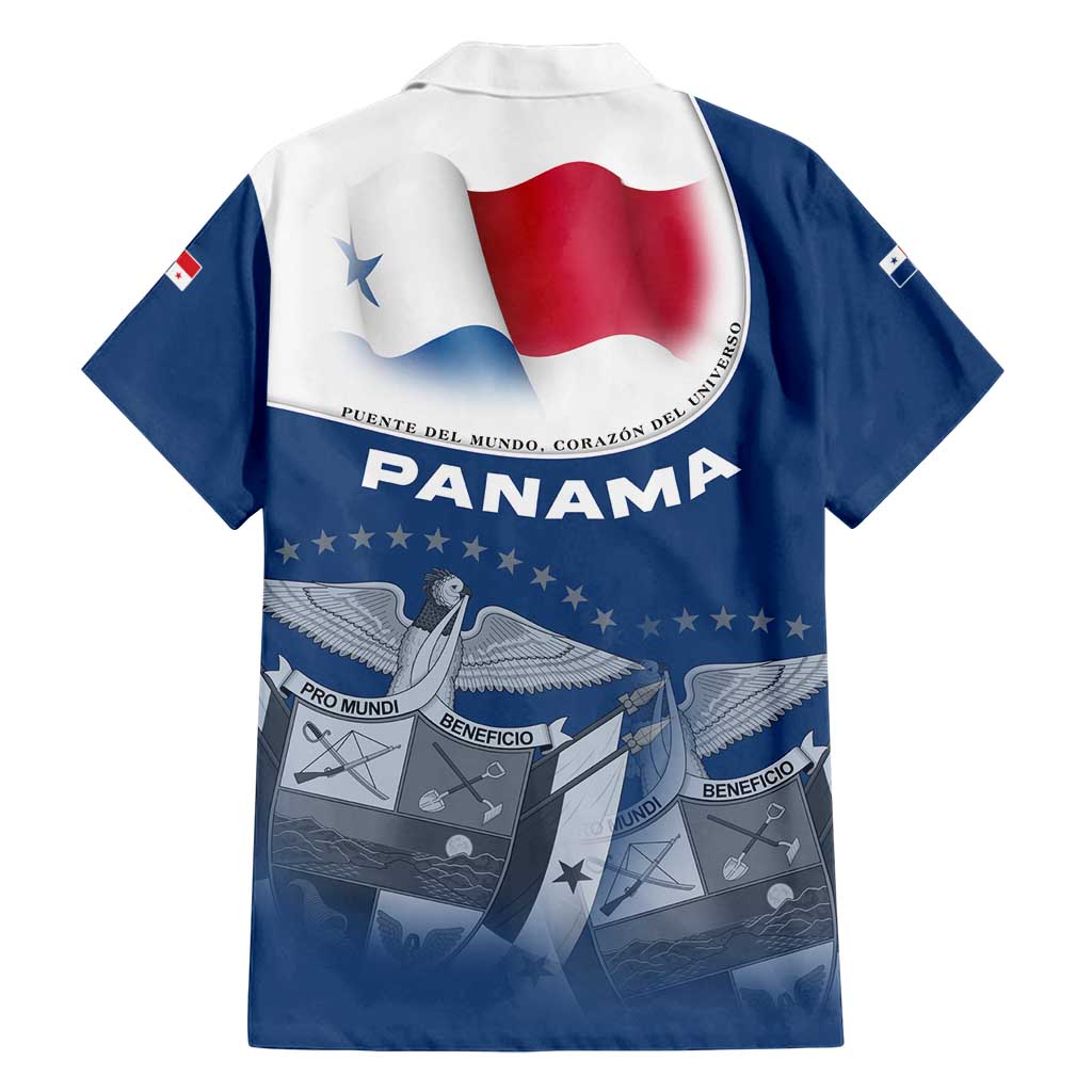 Panama National Flag Family Matching Long Sleeve Bodycon Dress and Hawaiian Shirt with Canal Symbolism and Puente del Mundo Motto Design - Wonder Print Shop