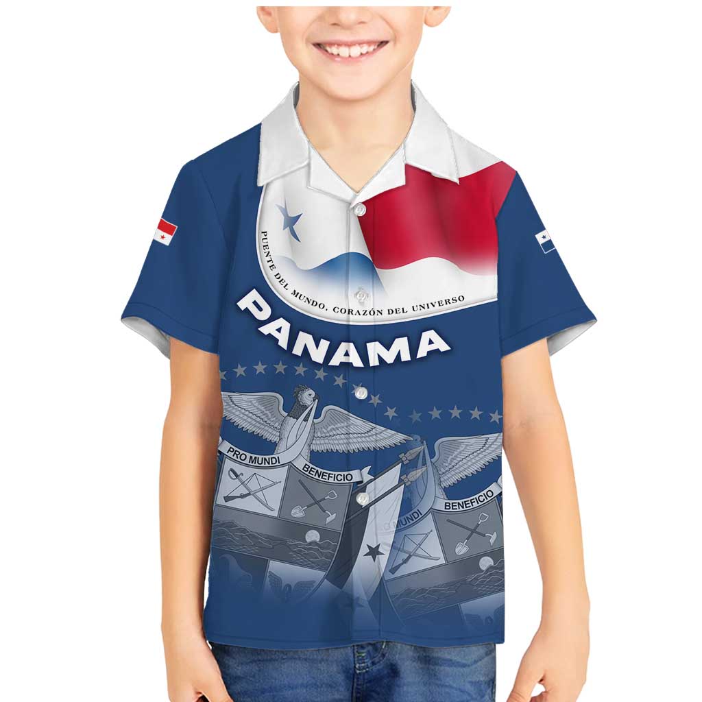 Panama National Flag Family Matching Mermaid Dress and Hawaiian Shirt with Canal Symbolism and Puente del Mundo Motto Design - Wonder Print Shop