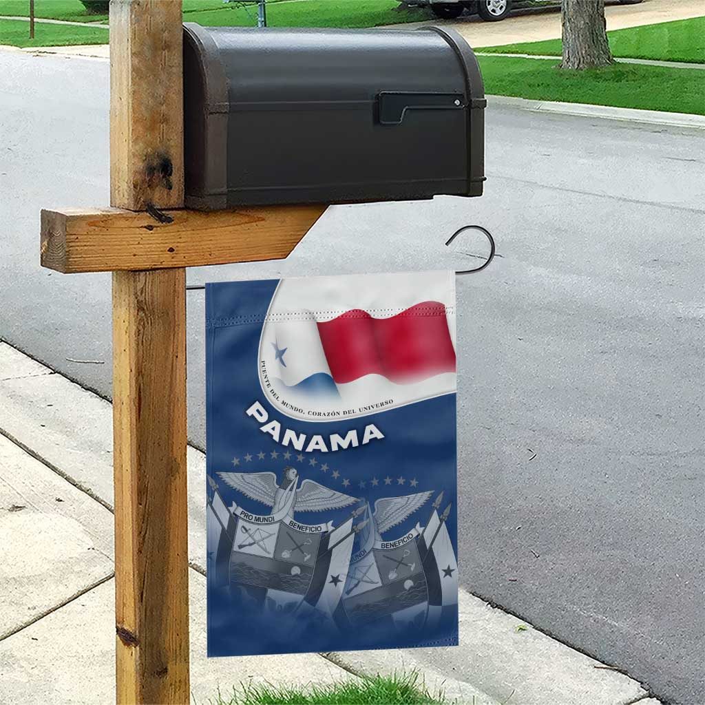 Panama National Flag Garden Flag with Canal Symbolism and Puente del Mundo Motto Design - Wonder Print Shop