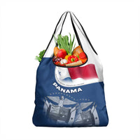 Panama National Flag Grocery Bag with Canal Symbolism and Puente del Mundo Motto Design - Wonder Print Shop