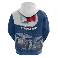 Panama National Flag Hoodie with Canal Symbolism and Puente del Mundo Motto Design - Wonder Print Shop