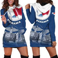 Panama National Flag Hoodie Dress with Canal Symbolism and Puente del Mundo Motto Design - Wonder Print Shop
