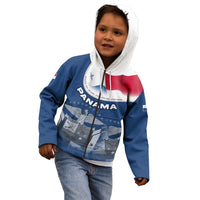 Panama National Flag Kid Hoodie with Canal Symbolism and Puente del Mundo Motto Design - Wonder Print Shop