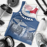 Panama National Flag Men Tank Top with Canal Symbolism and Puente del Mundo Motto Design - Wonder Print Shop