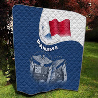 Panama National Flag Quilt with Canal Symbolism and Puente del Mundo Motto Design - Wonder Print Shop