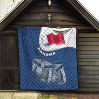Panama National Flag Quilt with Canal Symbolism and Puente del Mundo Motto Design - Wonder Print Shop