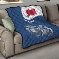 Panama National Flag Quilt with Canal Symbolism and Puente del Mundo Motto Design - Wonder Print Shop