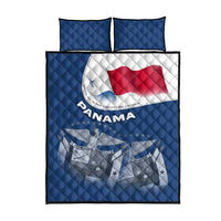 Panama National Flag Quilt Bed Set with Canal Symbolism and Puente del Mundo Motto Design - Wonder Print Shop