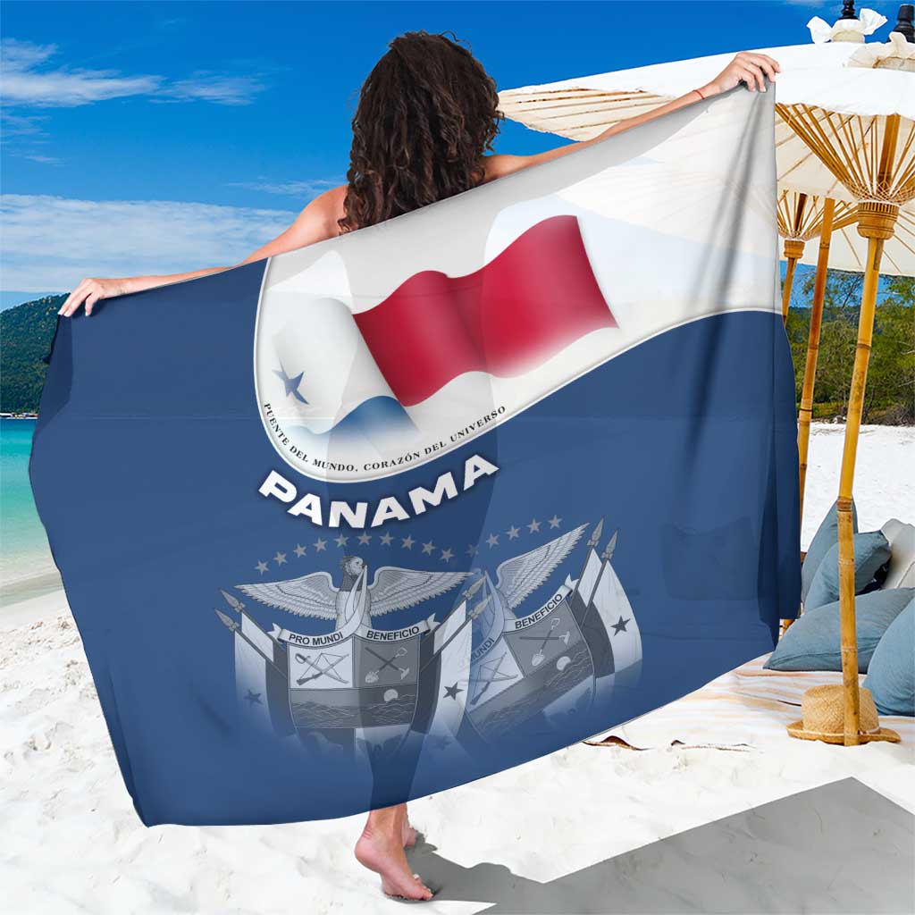 Panama National Flag Sarong with Canal Symbolism and Puente del Mundo Motto Design - Wonder Print Shop