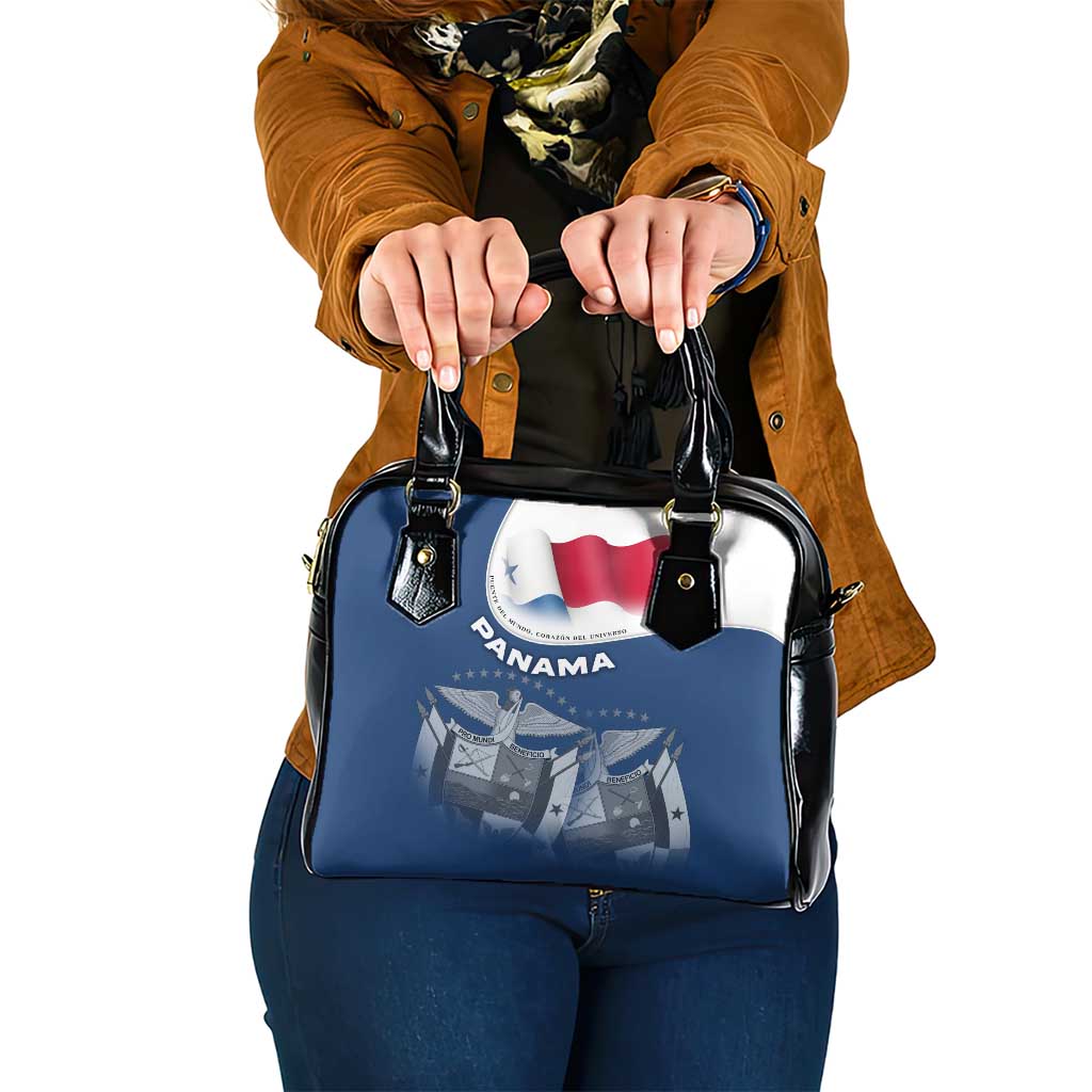Panama National Flag Shoulder Handbag with Canal Symbolism and Puente del Mundo Motto Design - Wonder Print Shop