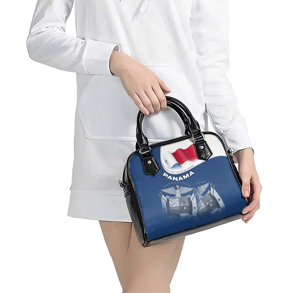 Panama National Flag Shoulder Handbag with Canal Symbolism and Puente del Mundo Motto Design - Wonder Print Shop
