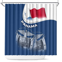 Panama National Flag Shower Curtain with Canal Symbolism and Puente del Mundo Motto Design - Wonder Print Shop