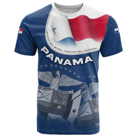 Panama National Flag T Shirt with Canal Symbolism and Puente del Mundo Motto Design - Wonder Print Shop
