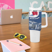 Panama National Flag Tumbler With Handle with Canal Symbolism and Puente del Mundo Motto Design - Wonder Print Shop
