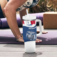 Panama National Flag Tumbler With Handle with Canal Symbolism and Puente del Mundo Motto Design - Wonder Print Shop