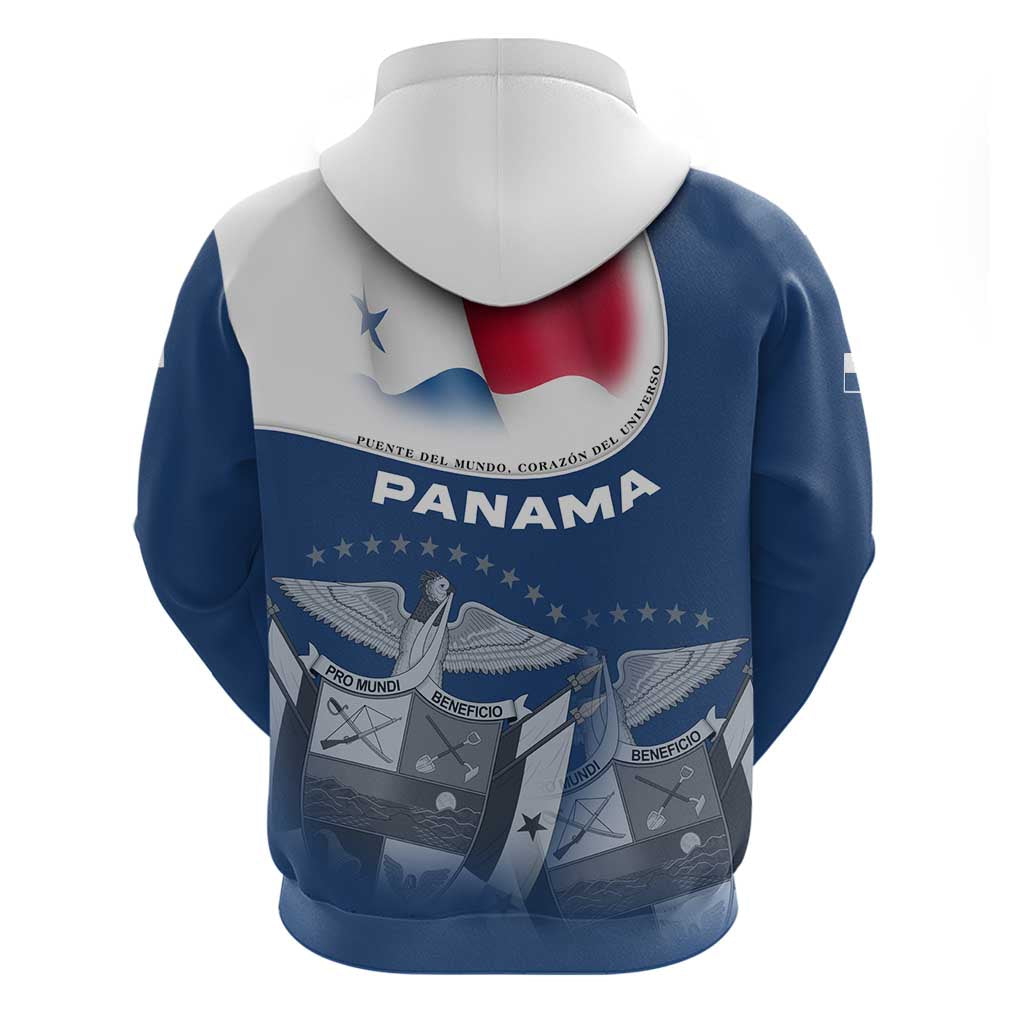 Panama National Flag Zip Hoodie with Canal Symbolism and Puente del Mundo Motto Design - Wonder Print Shop