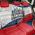 Panama City Skyline Back Car Seat Cover with National Coat of Arms and Red Blue Flag Theme - Wonder Print Shop