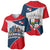 Panama City Skyline Baseball Jersey with National Coat of Arms and Red Blue Flag Theme - Wonder Print Shop