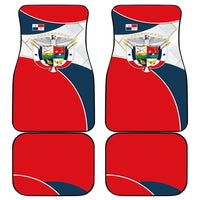 Panama City Skyline Car Mats with National Coat of Arms and Red Blue Flag Theme - Wonder Print Shop
