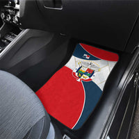 Panama City Skyline Car Mats with National Coat of Arms and Red Blue Flag Theme - Wonder Print Shop