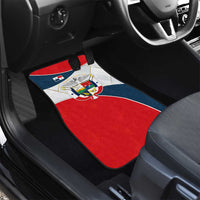 Panama City Skyline Car Mats with National Coat of Arms and Red Blue Flag Theme - Wonder Print Shop