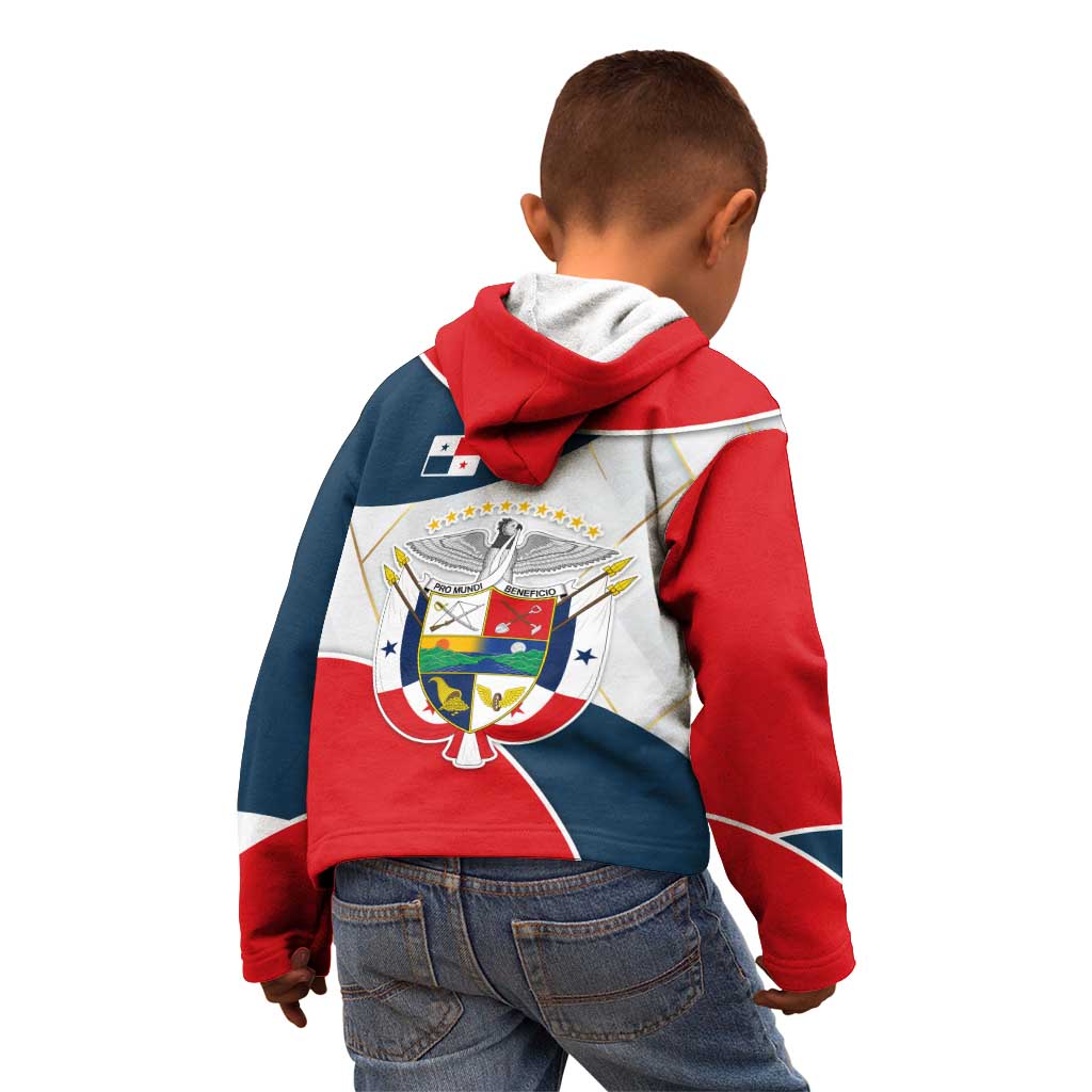 Panama City Skyline Kid Hoodie with National Coat of Arms and Red Blue Flag Theme - Wonder Print Shop