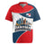 Panama City Skyline Rugby Jersey with National Coat of Arms and Red Blue Flag Theme - Wonder Print Shop