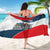 Panama City Skyline Sarong with National Coat of Arms and Red Blue Flag Theme - Wonder Print Shop
