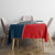 Panama City Skyline Tablecloth with National Coat of Arms and Red Blue Flag Theme - Wonder Print Shop