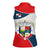 Panama City Skyline Women Sleeveless Polo Shirt with National Coat of Arms and Red Blue Flag Theme - Wonder Print Shop