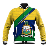 Saint Vincent and the Grenadines Flag Baseball Jacket Coat of Arms and National Colors - Wonder Print Shop